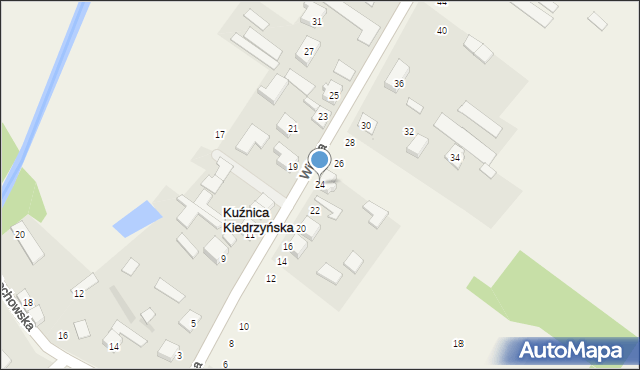 Kuźnica Kiedrzyńska, Witosa Wincentego, 24, mapa Kuźnica Kiedrzyńska