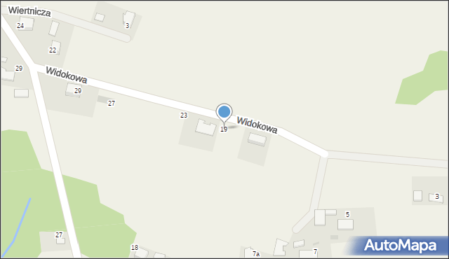 Kwaczała, Widokowa, 19, mapa Kwaczała