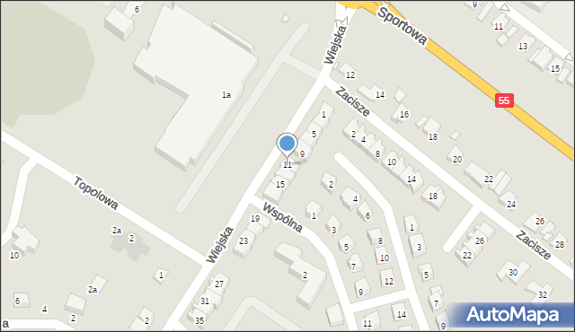 Kwidzyn, Wiejska, 11, mapa Kwidzyn