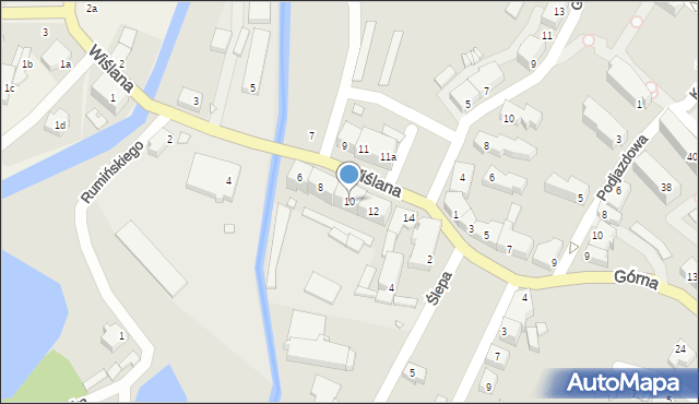 Kwidzyn, Wiślana, 10, mapa Kwidzyn
