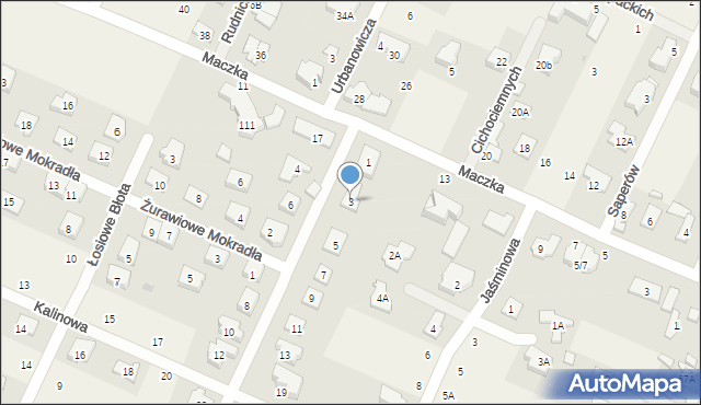 Kwirynów, Wierzbowa, 3, mapa Kwirynów