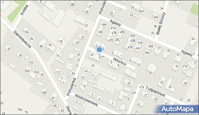 Kwirynów, Winnicy, 4, mapa Kwirynów