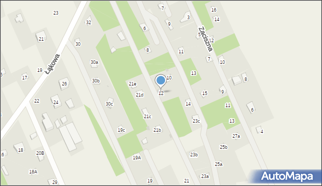 Łacha, Wiewiórki, 12, mapa Łacha