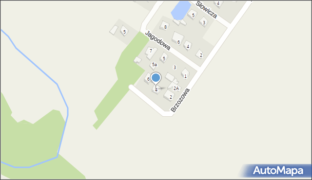 Łąck, Wierzbowa, 4, mapa Łąck