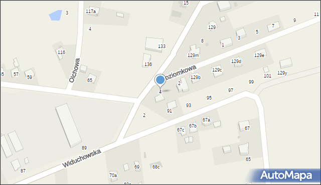 Łagiewniki, Widuchowska, 4, mapa Łagiewniki