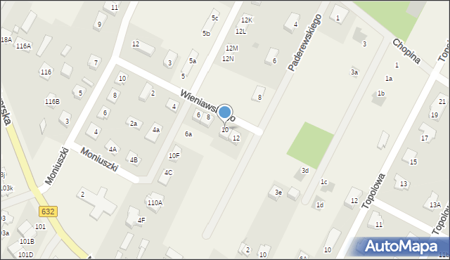 Łajski, Wieniawskiego Henryka, 10, mapa Łajski