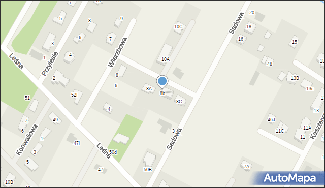 Łajski, Wierzbowa, 8b, mapa Łajski