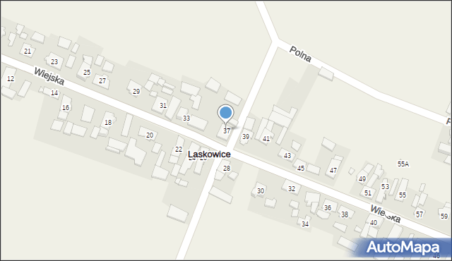 Laskowice, Wiejska, 37, mapa Laskowice