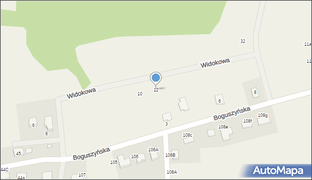 Ławica, Widokowa, 12, mapa Ławica