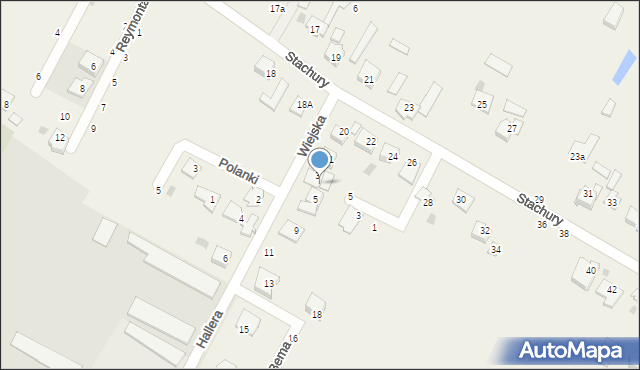 Łazieniec, Wiejska, 3a, mapa Łazieniec