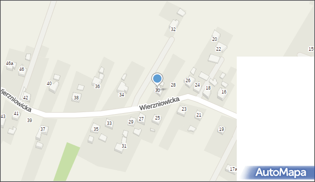 Łaziska, Wierzniowicka, 30, mapa Łaziska