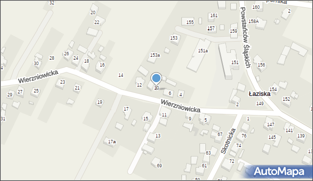 Łaziska, Wierzniowicka, 8, mapa Łaziska