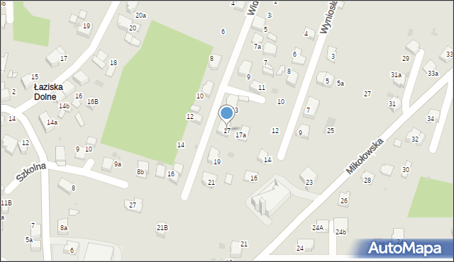Łaziska Górne, Widokowa, 17, mapa Łaziska Górne