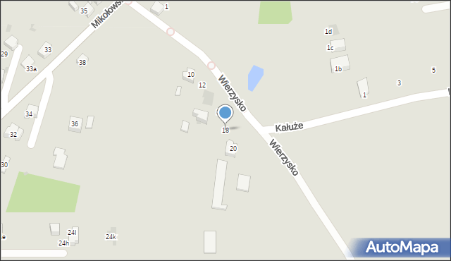 Łaziska Górne, Wierzysko, 18, mapa Łaziska Górne