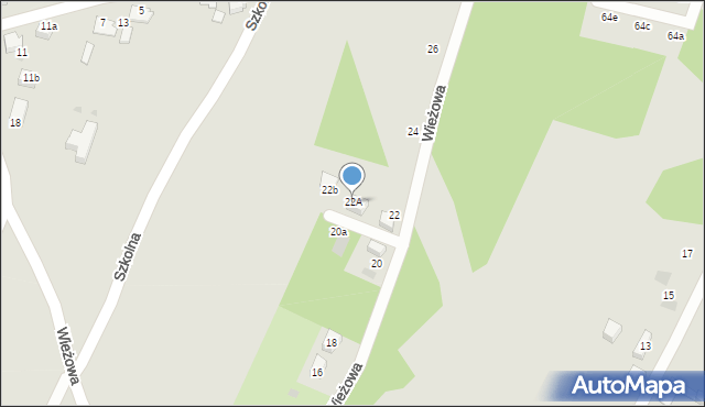 Łaziska Górne, Wieżowa, 22A, mapa Łaziska Górne