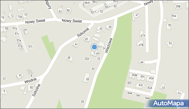 Łaziska Górne, Wieżowa, 32b, mapa Łaziska Górne