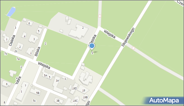 Łazy, Wiejska, 1, mapa Łazy