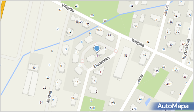 Łazy, Wiejska, 53V, mapa Łazy