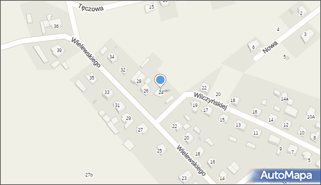 Łebcz, Wielewskiego, ks., 24, mapa Łebcz