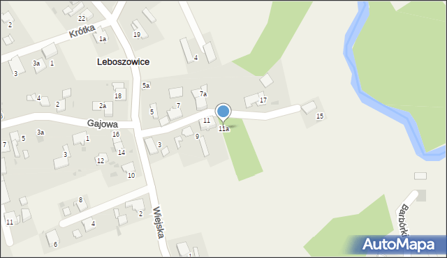 Leboszowice, Wiejska, 11a, mapa Leboszowice
