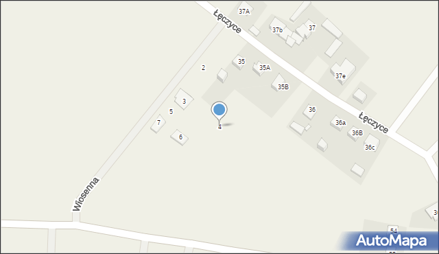 Łęczyce, Wiosenna, 4, mapa Łęczyce