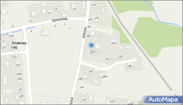 Łęg Tarnowski, Witosa Wincentego, 154, mapa Łęg Tarnowski