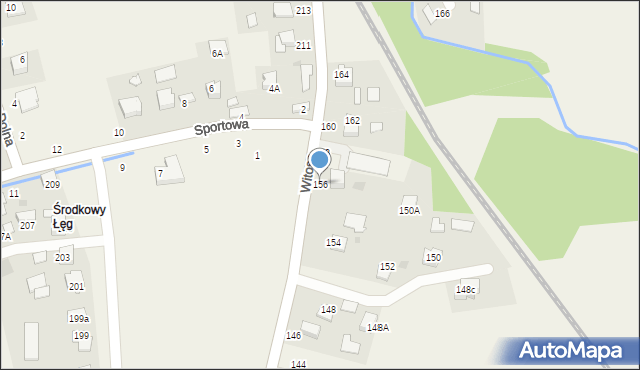 Łęg Tarnowski, Witosa Wincentego, 156, mapa Łęg Tarnowski