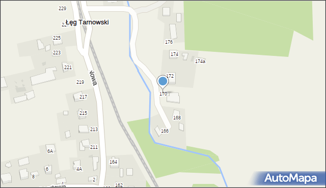 Łęg Tarnowski, Witosa Wincentego, 170, mapa Łęg Tarnowski