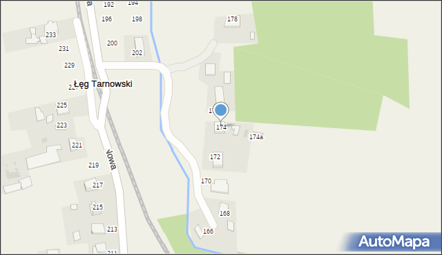 Łęg Tarnowski, Witosa Wincentego, 174, mapa Łęg Tarnowski