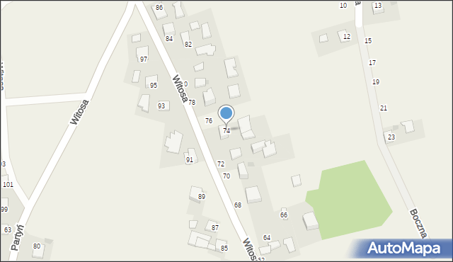 Łęg Tarnowski, Witosa Wincentego, 74, mapa Łęg Tarnowski
