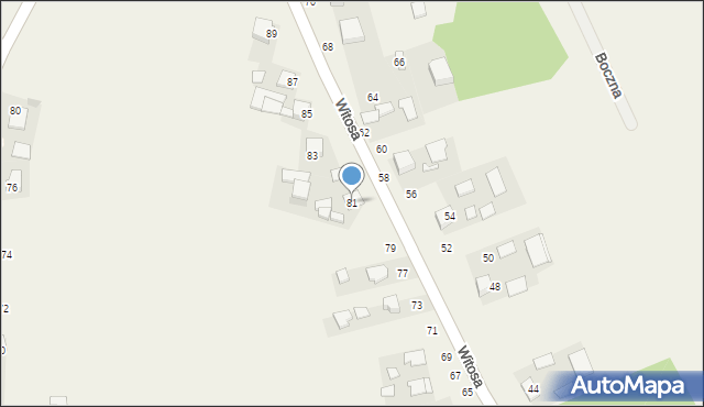 Łęg Tarnowski, Witosa Wincentego, 81, mapa Łęg Tarnowski