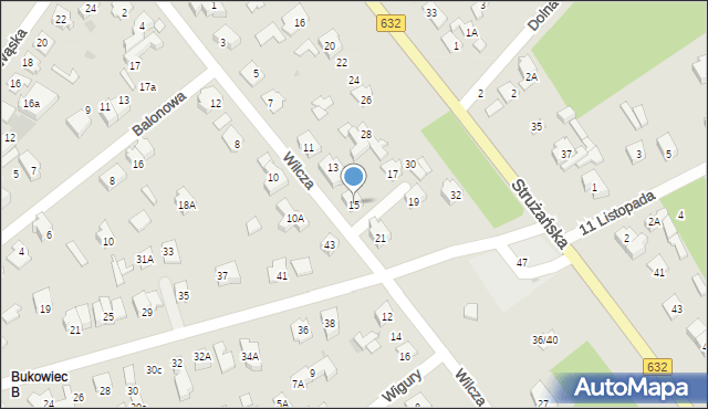 Legionowo, Wilcza Aleksandra, 15, mapa Legionowo