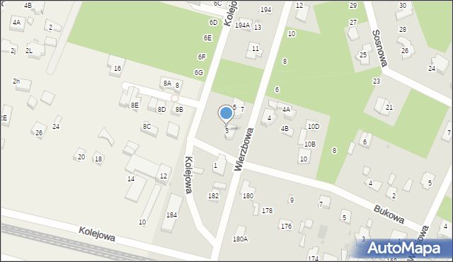 Legionowo, Wierzbowa, 3, mapa Legionowo