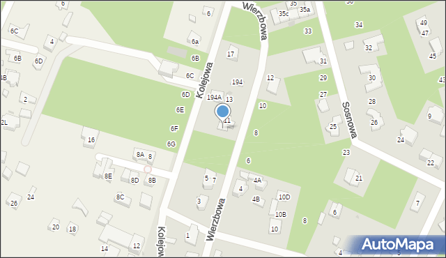 Legionowo, Wierzbowa, 9, mapa Legionowo