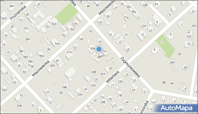 Legionowo, Wileńska, 18A, mapa Legionowo