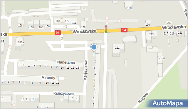 Legnica, Wielkiej Niedźwiedzicy, 1, mapa Legnicy