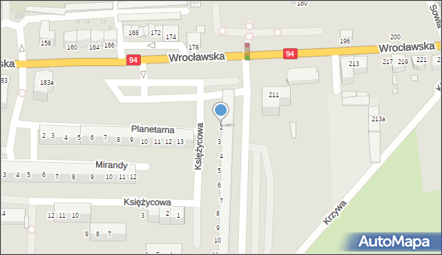 Legnica, Wielkiej Niedźwiedzicy, 2, mapa Legnicy