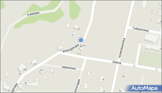 Legnica, Wielogórska, 34, mapa Legnicy