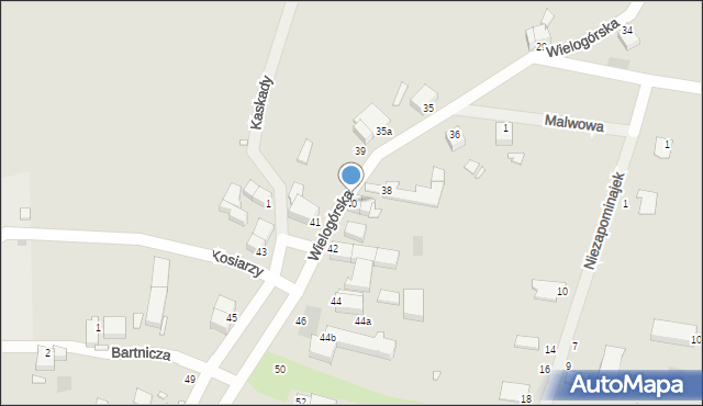 Legnica, Wielogórska, 40, mapa Legnicy