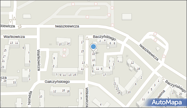 Legnica, Witkiewicza Stanisława Ignacego, 12, mapa Legnicy