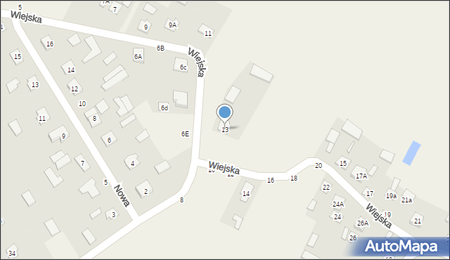 Leśna Podlaska, Wiejska, 13, mapa Leśna Podlaska