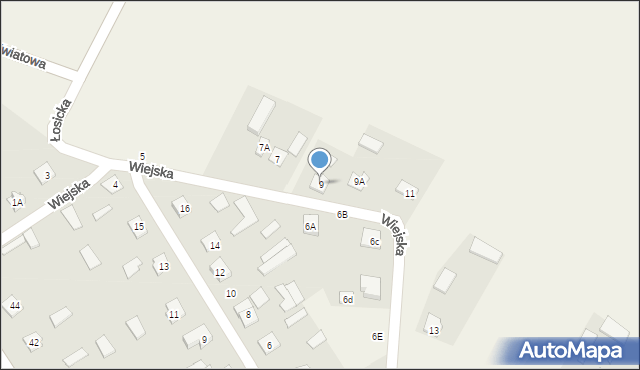 Leśna Podlaska, Wiejska, 9, mapa Leśna Podlaska
