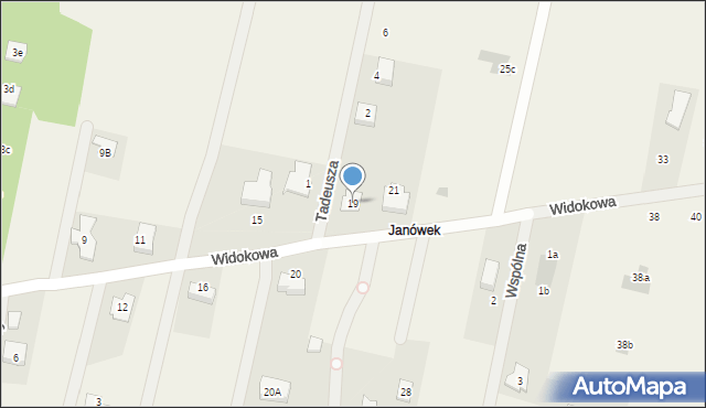 Leszno, Widokowa, 19, mapa Leszno