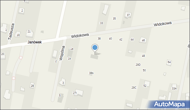 Leszno, Widokowa, 38a, mapa Leszno