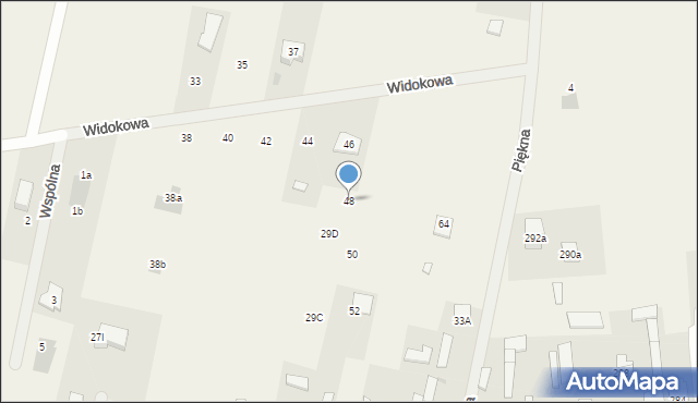 Leszno, Widokowa, 48, mapa Leszno