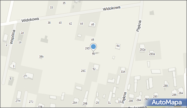 Leszno, Widokowa, 50, mapa Leszno