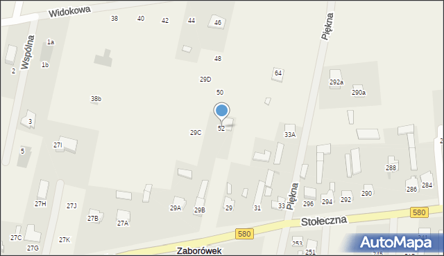 Leszno, Widokowa, 52, mapa Leszno