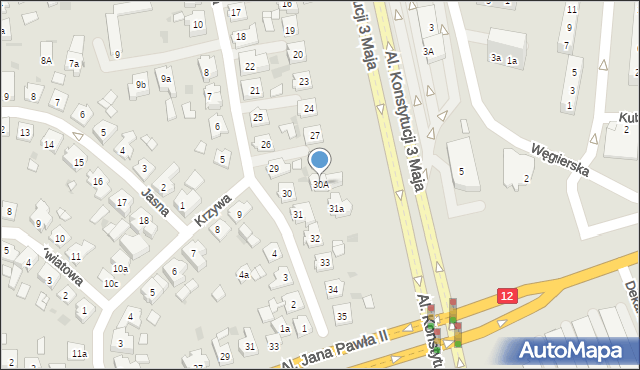 Leszno, Wierzbowa, 30A, mapa Leszno