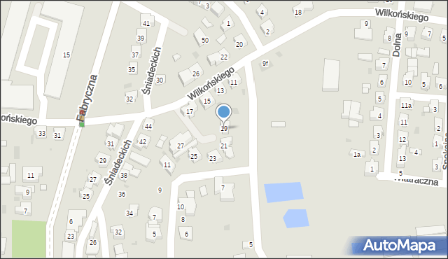 Leszno, Wilkońskiego Augusta, 19, mapa Leszno