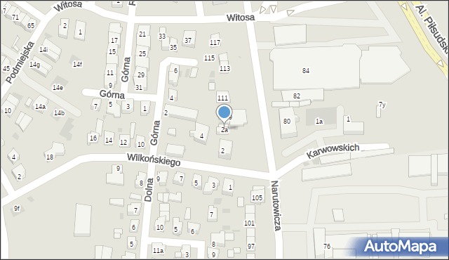 Leszno, Wilkońskiego Augusta, 2a, mapa Leszno